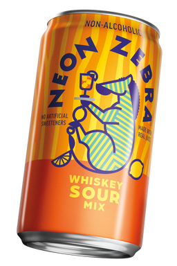 12 ounce can of Neon Zebra Whiskey Sour Mix